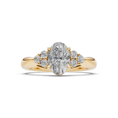Oval Antique Inspired Design Engagement Ring