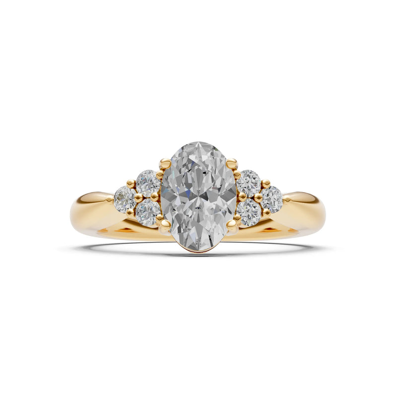 Oval Antique Inspired Design Engagement Ring