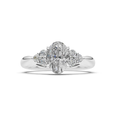 Oval Antique Inspired Design Engagement Ring