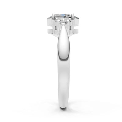 Oval Antique Inspired Design Engagement Ring