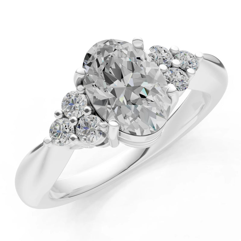 Oval Antique Inspired Design Engagement Ring