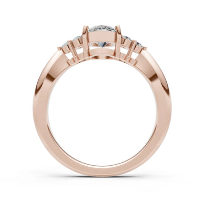 Oval Antique Inspired Design Engagement Ring