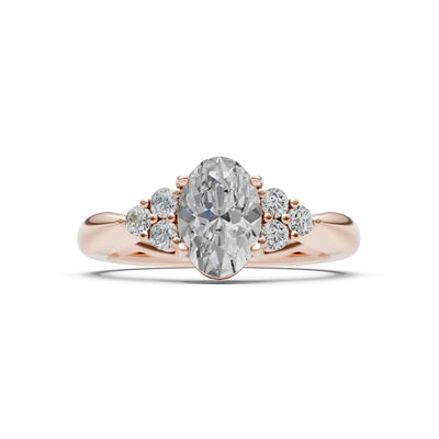 Oval Antique Inspired Design Engagement Ring