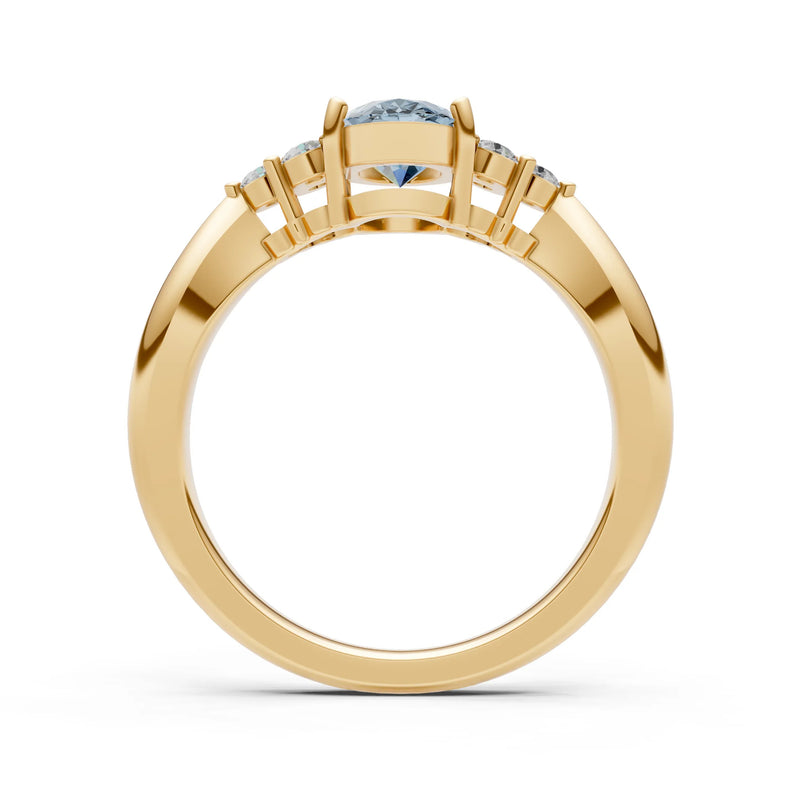 Oval Antique Inspired Design Engagement Ring