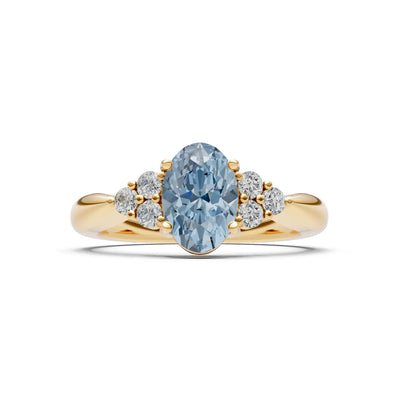 Oval Antique Inspired Design Engagement Ring