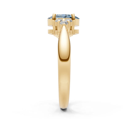 Oval Antique Inspired Design Engagement Ring
