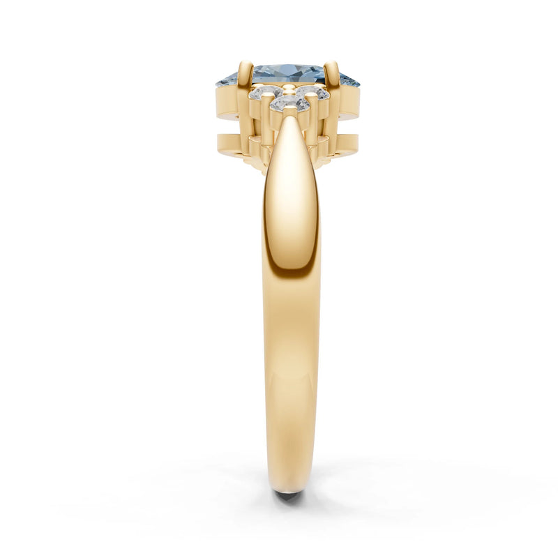 Oval Antique Inspired Design Engagement Ring