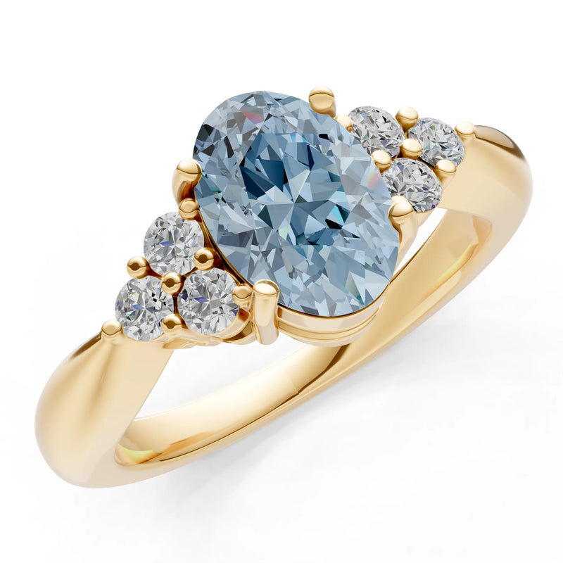 Oval Antique Inspired Design Engagement Ring