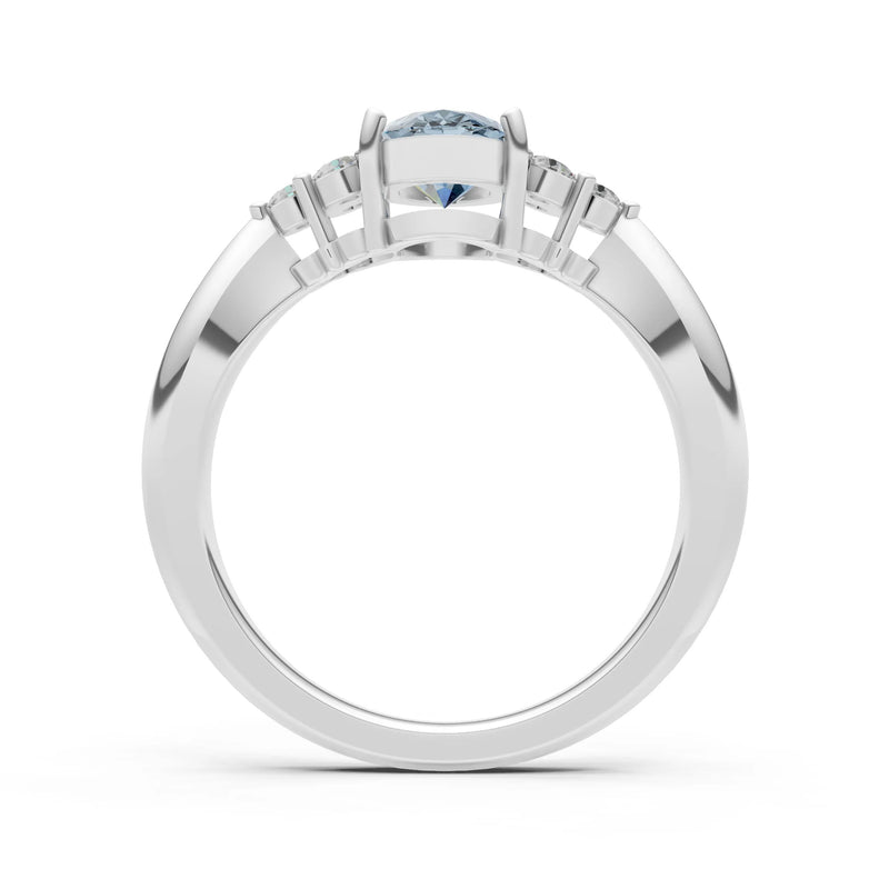 Oval Antique Inspired Design Engagement Ring