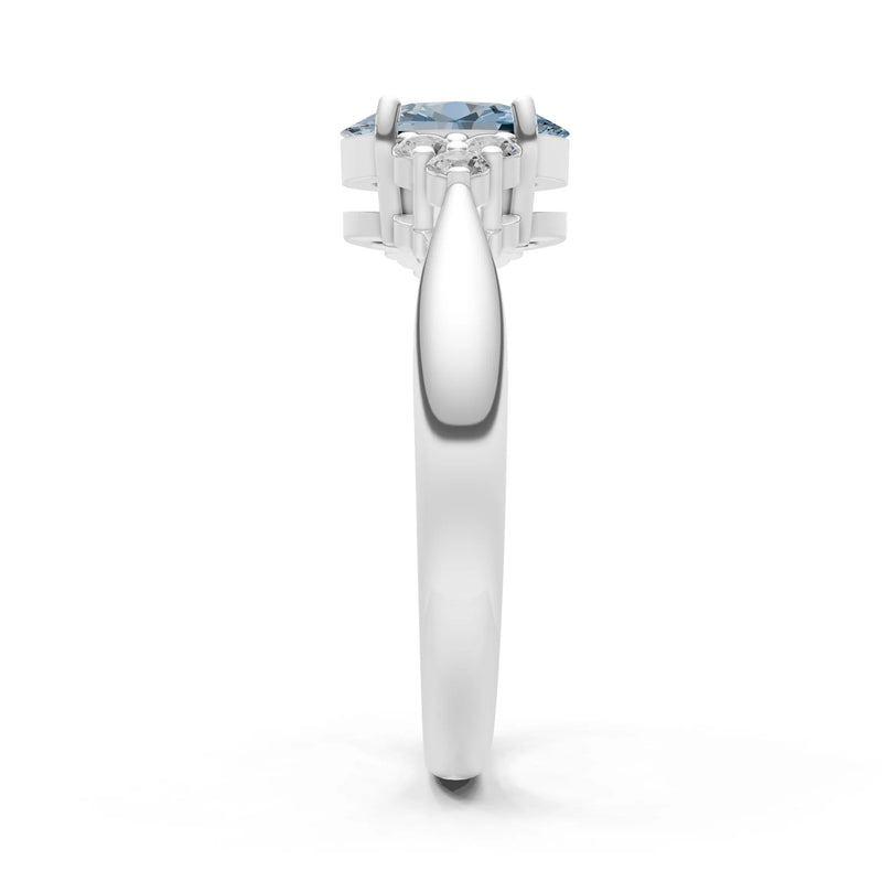 Oval Antique Inspired Design Engagement Ring
