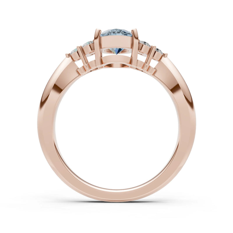 Oval Antique Inspired Design Engagement Ring