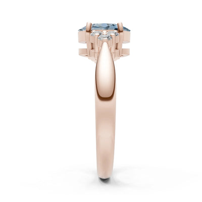 Oval Antique Inspired Design Engagement Ring