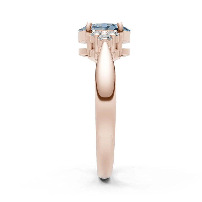 Oval Antique Inspired Design Engagement Ring