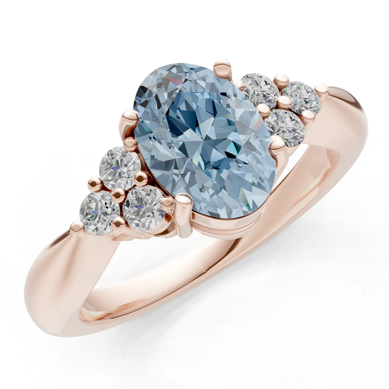 Oval Antique Inspired Design Engagement Ring