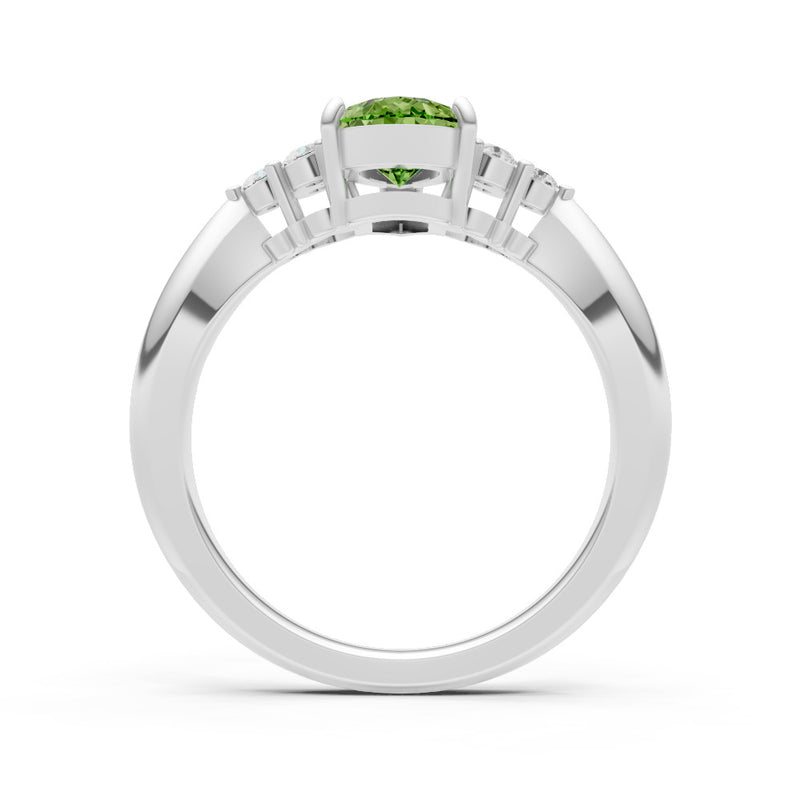 Antique Inspired Design Engagement Pear Gemstone Ring