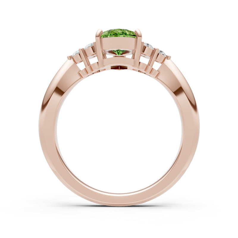 Antique Inspired Design Engagement Pear Gemstone Ring