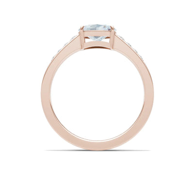 East West Oval Gemstone Ring with Accents