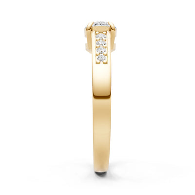 East West  Oval Gemstone Ring with Accents