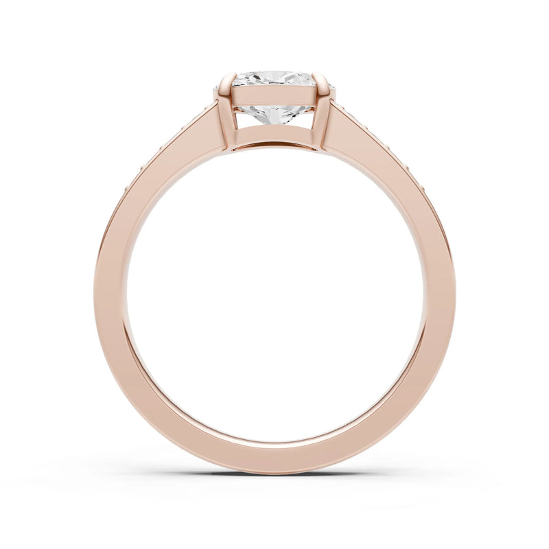East West  Oval Gemstone Ring with Accents