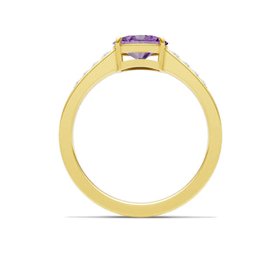 East West Oval Gemstone Ring with Accents