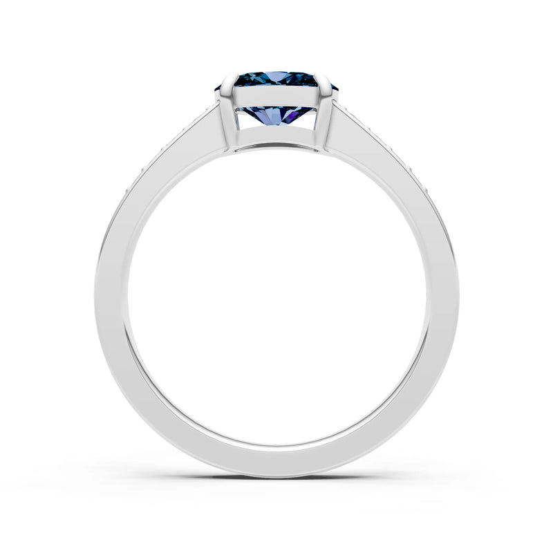 East West  Oval Gemstone Ring with Accents