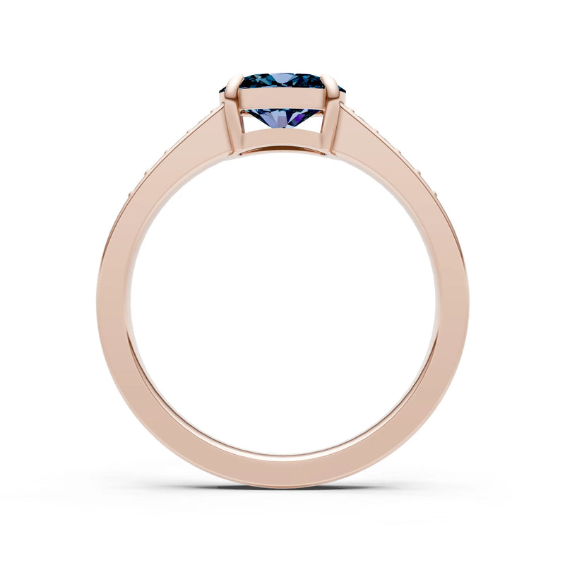 East West Oval Gemstone Ring with Accents