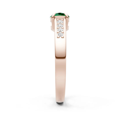 East West  Oval Gemstone Ring with Accents