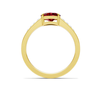 East West Oval Gemstone Ring with Accents
