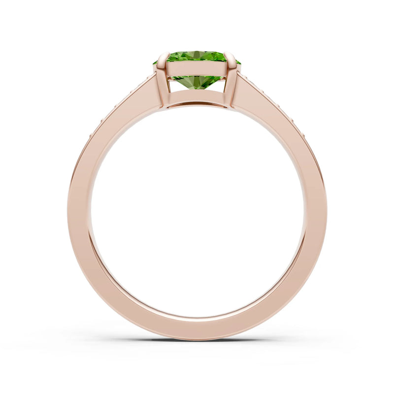 East West  Oval Gemstone Ring with Accents