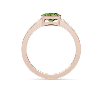East West Oval Gemstone Ring with Accents