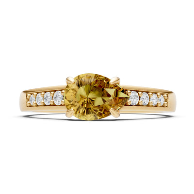 Citrine East West Pear Gemstone Ring with Accents