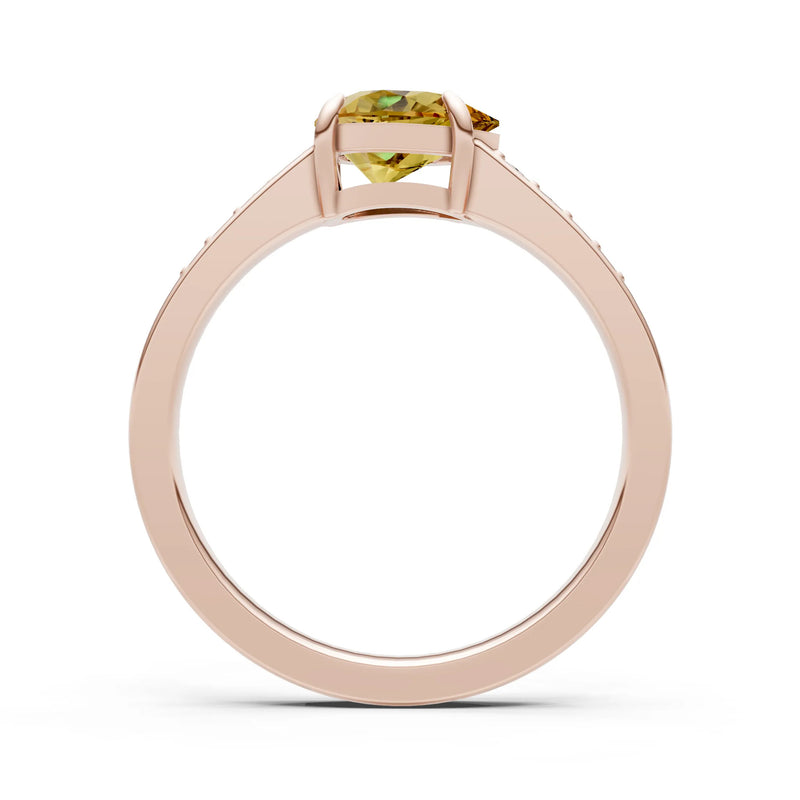 Citrine East West Pear Gemstone Ring with Accents