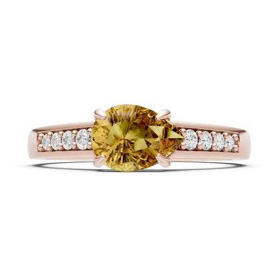 Citrine East West Pear Gemstone Ring with Accents