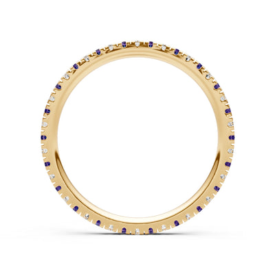 Thin Alternating Stone Stacking Band