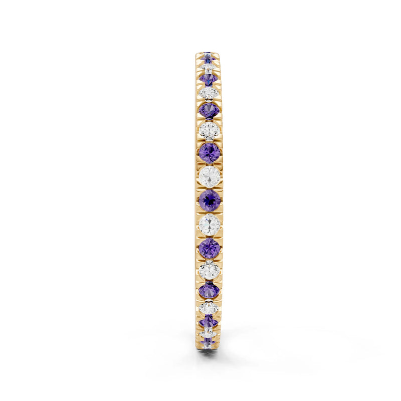 Thin Alternating Stone Stacking Band