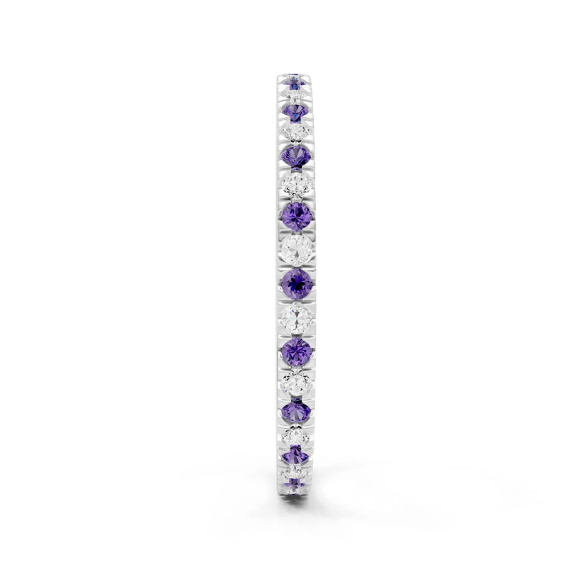 Thin Alternating Stone Stacking Band