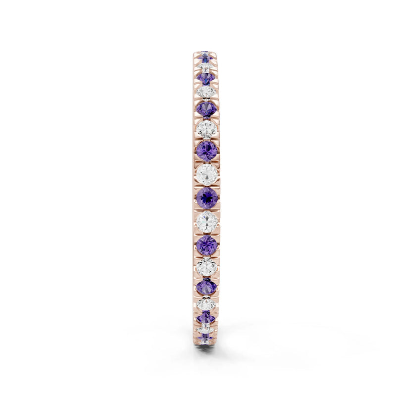 Thin Alternating Stone Stacking Band