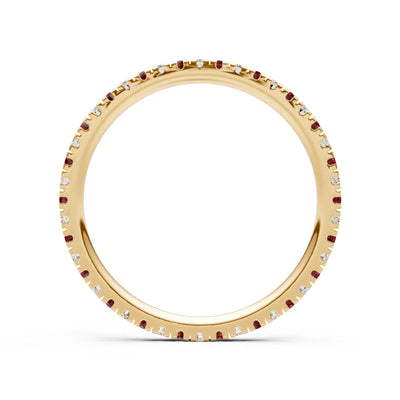 Thin Alternating Stone Stacking Band