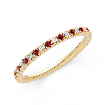 Thin Alternating Stone Stacking Band