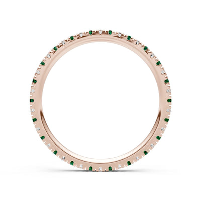 Thin Alternating Stone Stacking Band