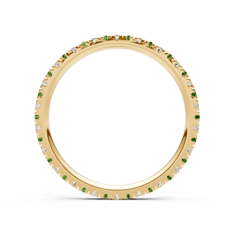 Peridot Thin Alternating Stone Stacking Band