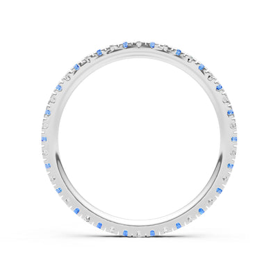 Thin Alternating Stone Stacking Band
