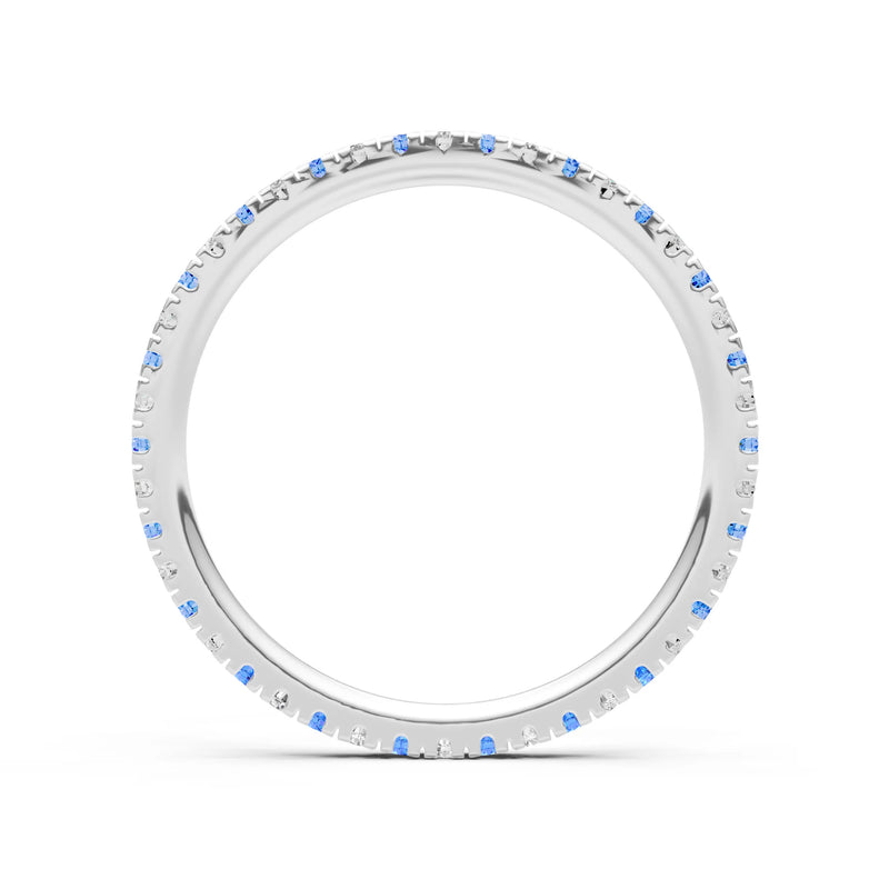 Thin Alternating Stone Stacking Band