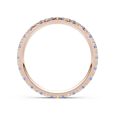 Thin Alternating Stone Stacking Band