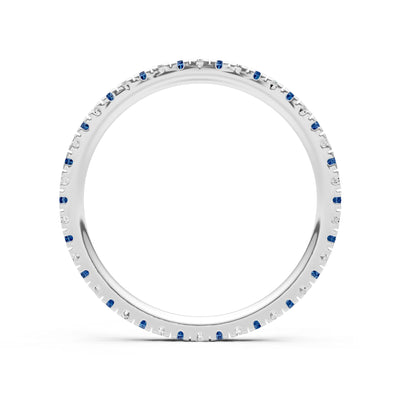 Thin Alternating Stone Stacking Band