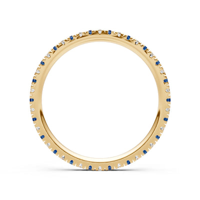 Thin Alternating Stone Stacking Band