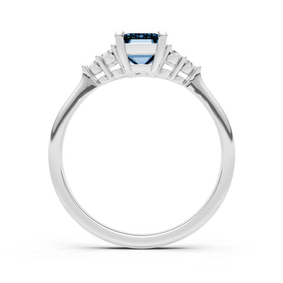 Alexandrite Antique Inspired Design Engagement Ring - Emerald