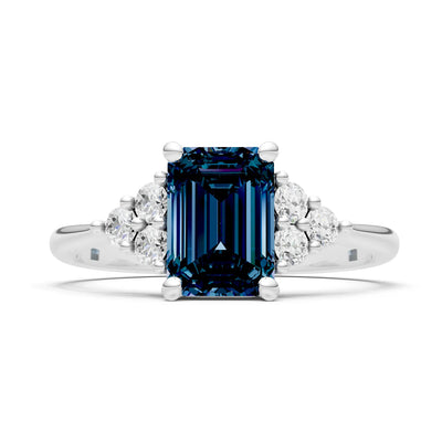 Alexandrite Antique Inspired Design Engagement Ring - Emerald