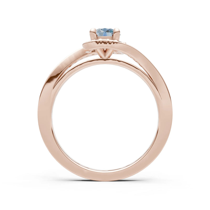 Swirl Round Gemstone Ring