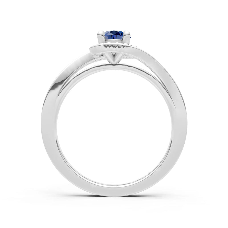 Swirl Round Gemstone Ring
